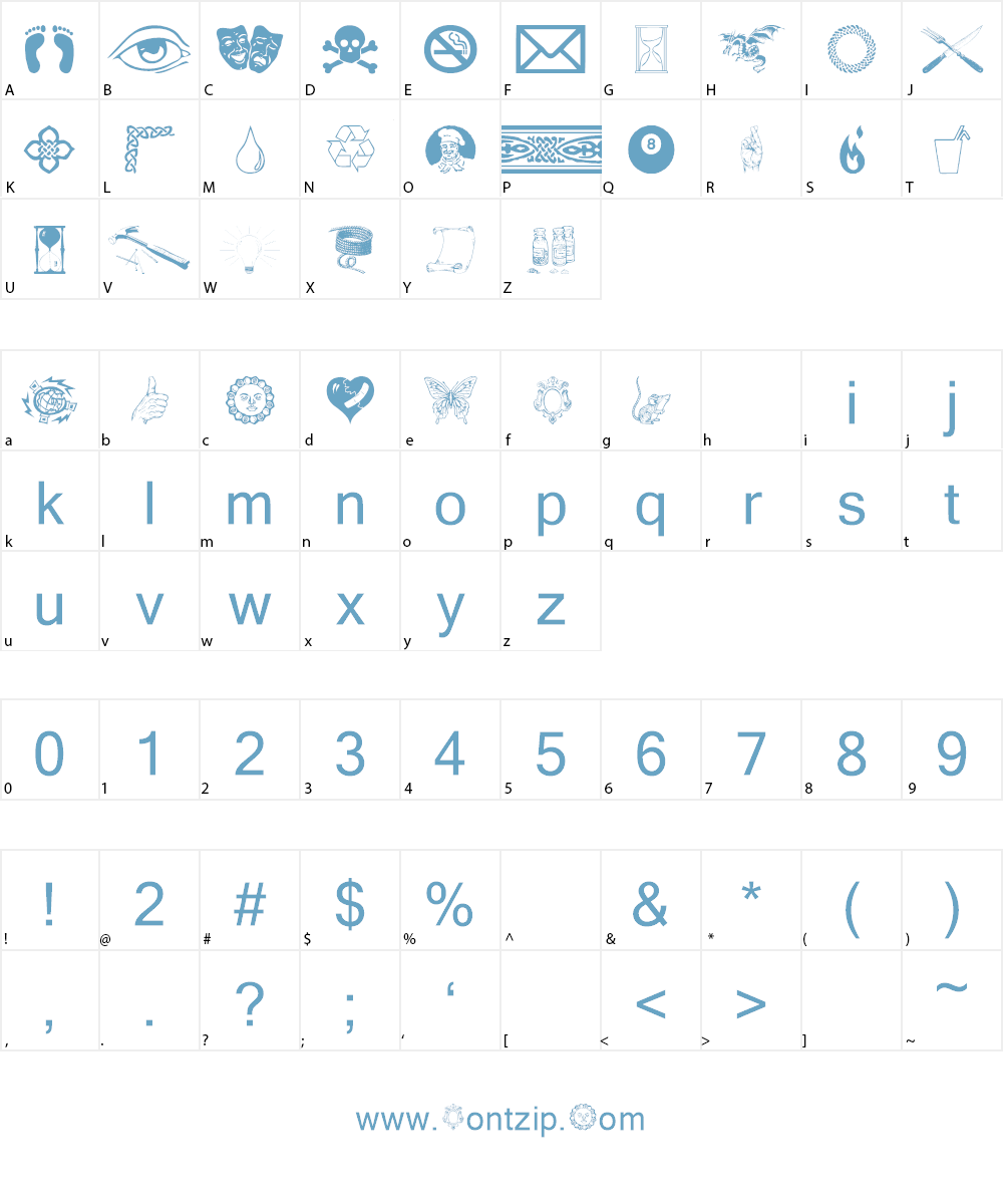 Odds n Sods Font Character